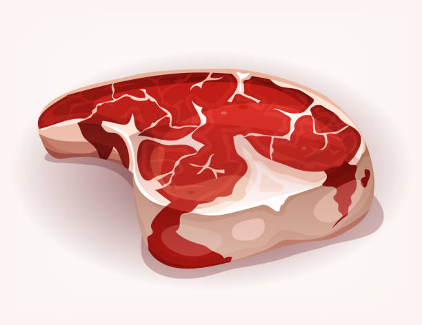 ilustrações de stock, clip art, desenhos animados e ícones de t-bone steak from the butcher - steak meat beef t bone steak