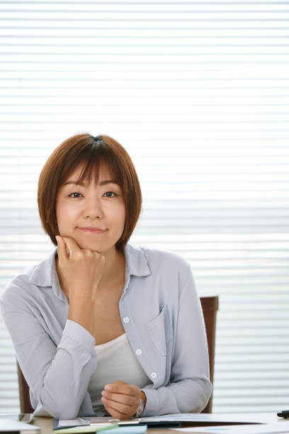 istock Cheerful business lady 688441358