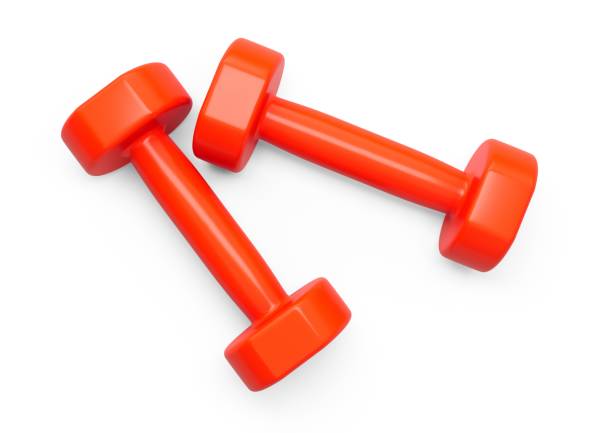 istock 3D rendering Dumbbells for sports isolated on white background 688445308