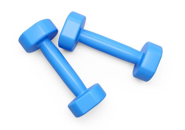 istock 3D rendering Dumbbells for sports isolated on white background 688447384