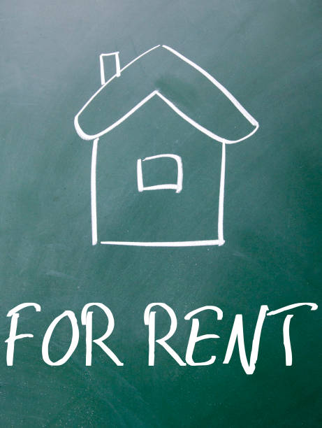 istock house for rent sign on blackboard 688450592