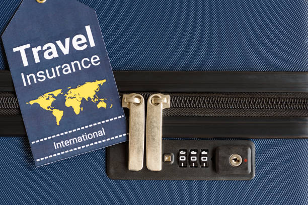 istock Travel insurance label is put near a numeric combination locks. 688455346