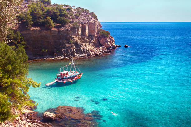 Saliara (Marble) Beach in Thassos Island Greece
