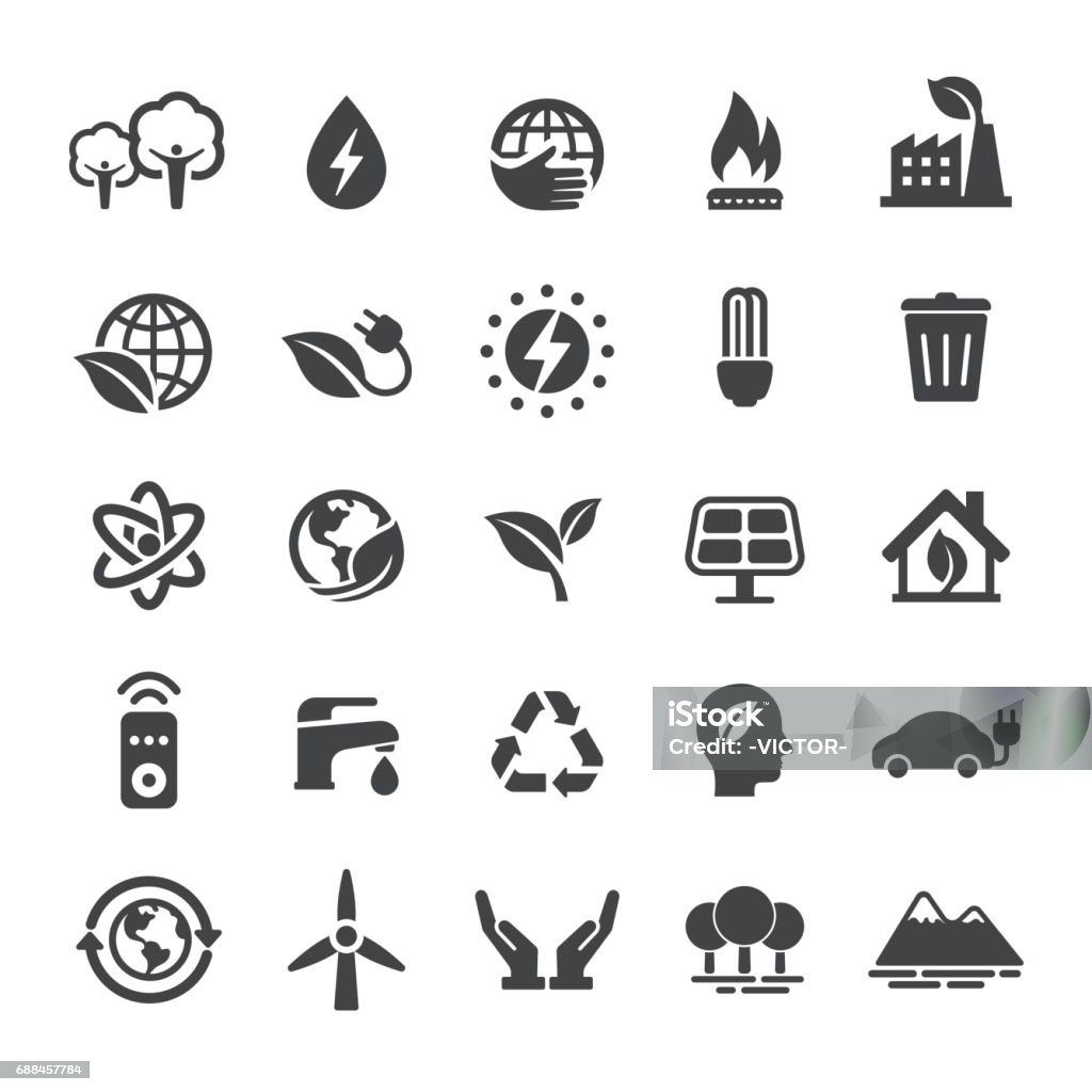 Energi och Eco ikoner - Smart-serien - Royaltyfri Ikon vektorgrafik