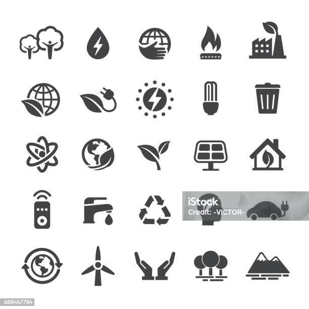Energy And Eco Icons Smart Series Stock Illustration - Download Image Now - Icon Symbol, Environmental Conservation, Environment