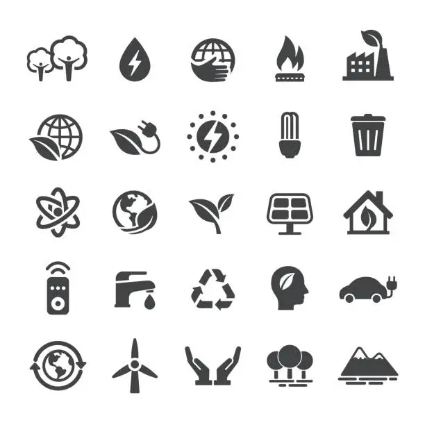 Vector illustration of Energy and Eco Icons - Smart Series