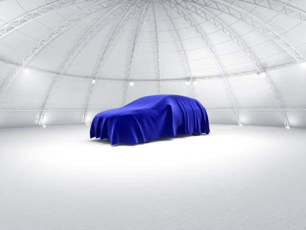 Clean white warehouse dome exhibition space car stage car launch, under Blue fabric reveal 
3d illustration Clean white warehouse dome exhibition space car stage car launch, under Blue fabric reveal  exhibition place toronto stock pictures, royalty-free photos & images