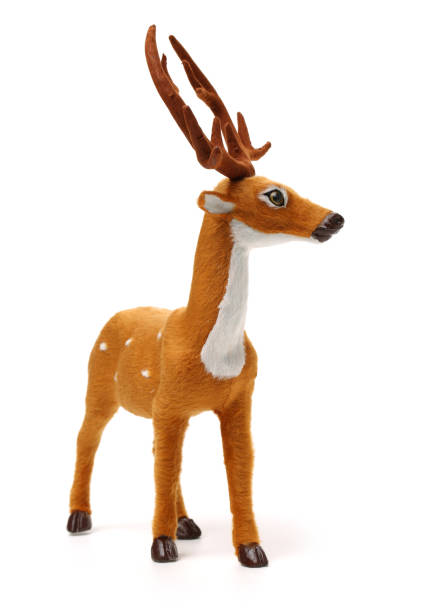 istock Toy  Reindeer  on white background 688458106