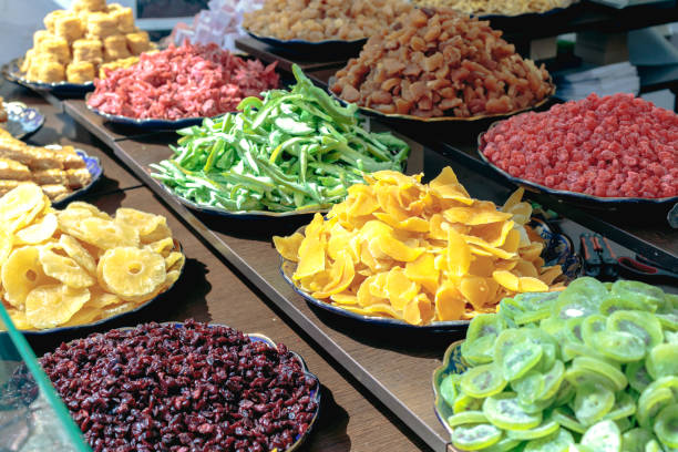 istock Colorful candied and crystallized fruits assortment. 688458468