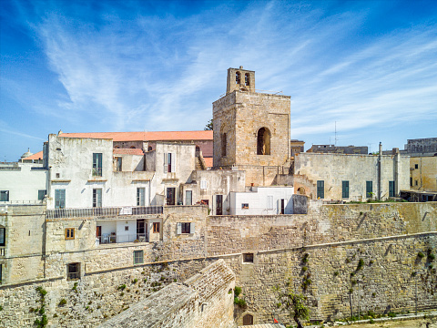 Otranto with historic Alfonsina Gate in the city center, Apulia, Italy