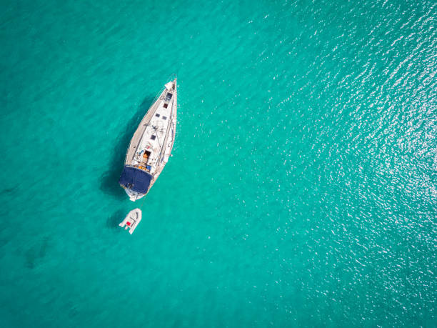 istock White yacht berthed on Adriatic Sea, Italy 688468044