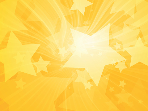 modern style stars abstract rays yellow background
