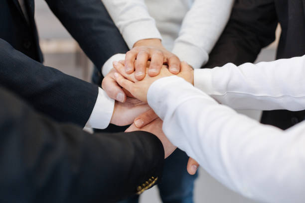 istock Close up of hands being held together 688475052
