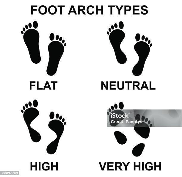Foot Arch Types Vector Icon Set Stock Illustration - Download Image Now - Foot, Icon Symbol, Arch - Architectural Feature
