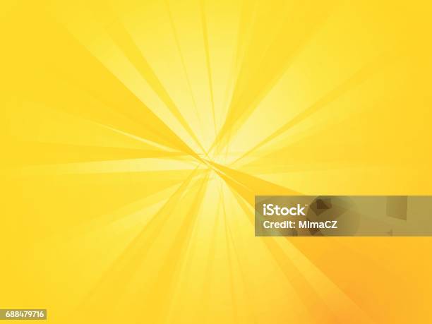 Yellow Background With Rays Yellow Rays Background Stock Illustration - Download Image Now ...