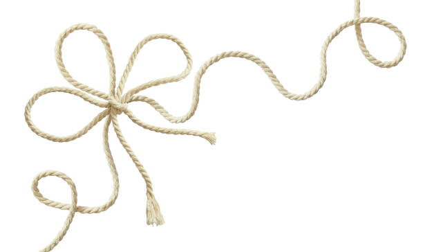istock White wavy rope and bow in a corner arrangement 688480008