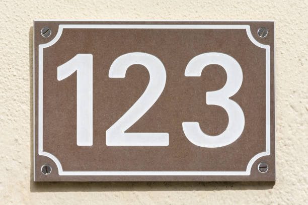 istock House Number One Hundred Twenty Three - 123 688485798