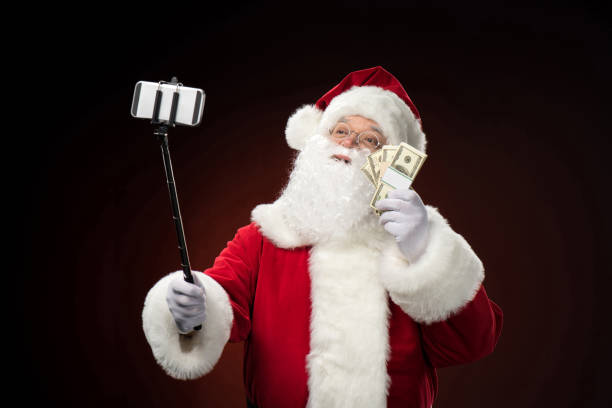 istock Santa Claus taking selfie 688491602