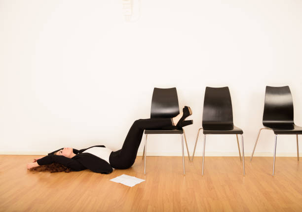istock Business woman waiting for her turn, bored 688499364