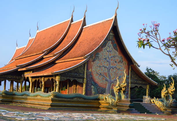 istock Thai Temple sirindhornwararam (Wat Phu Prao) on blue sky background , public temple in Ubon Ratchathani 688512184