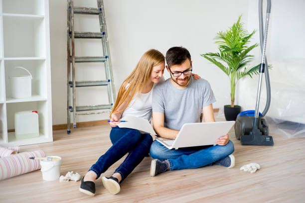 istock Couple renovating apartment 688515534
