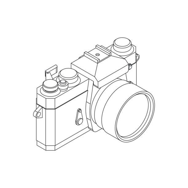 Analog SLR Camera Vector Illustration VOL.05 vector art illustration