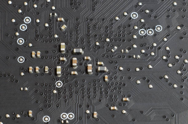 istock Computer motherboard with a view of parts and components 688536880