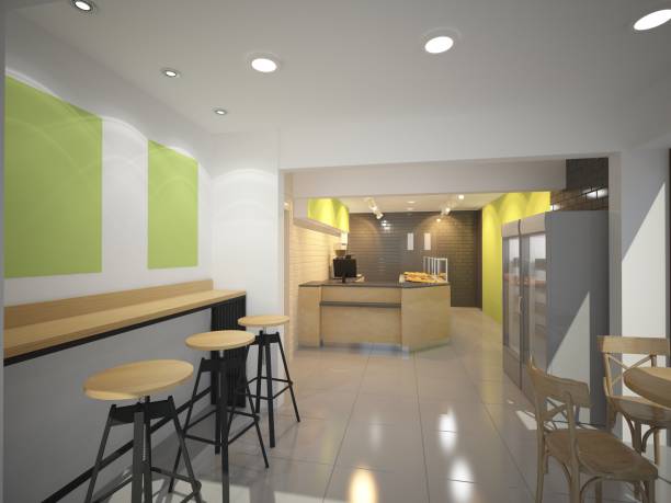 istock 3d rendering of a fast food restaurant interior design 688552356