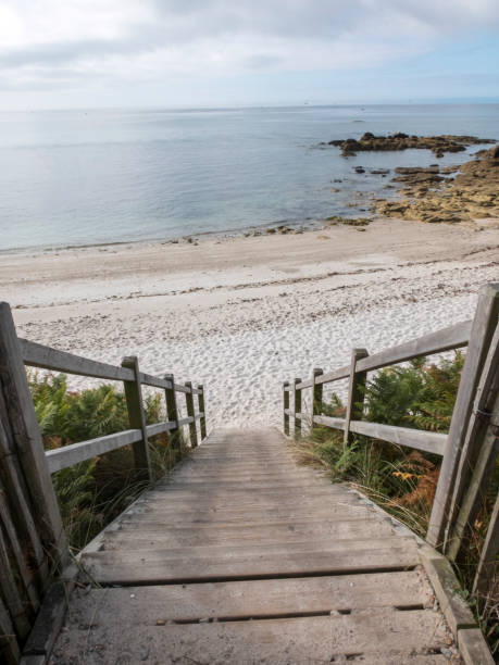 istock Wooden ladder access to the beach 688555008