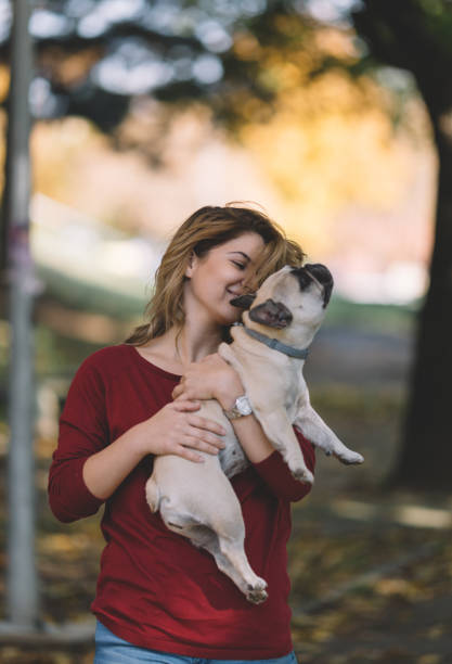 istock Woman and dog 688559104