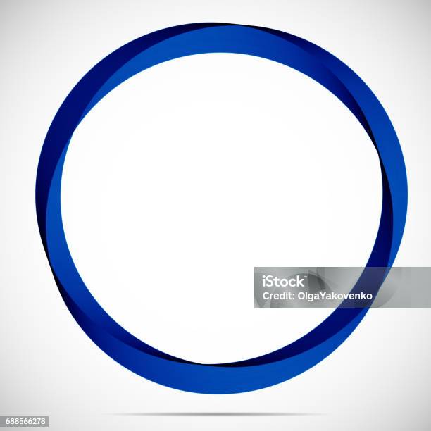 Round Graphics Blue Abstract Blue Round Frame Stock Illustration - Download Image Now ...