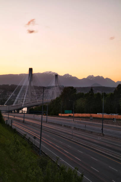 istock Port Mann Bridge at dusk, BC, Canada 688575312