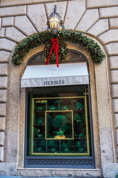 Hermes Shop In Rome Italy Stock Photo - Download Image Now - Famous Place,  Hermès - Designer Label, Italy - iStock