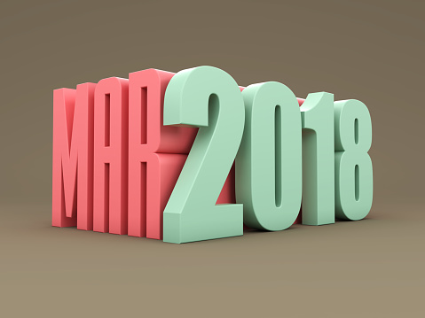 New Year 2018 - March - 3D Rendered Image