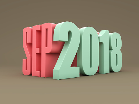 New Year 2018 - September -  3D Rendered Image