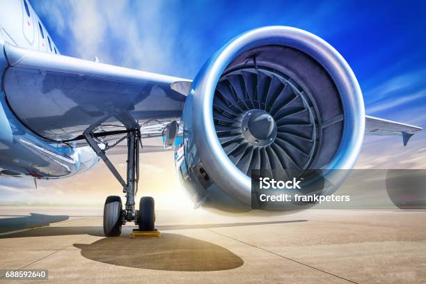 Jet Engine Stock Photo - Download Image Now - Jet Engine, Aerospace Industry, Airplane