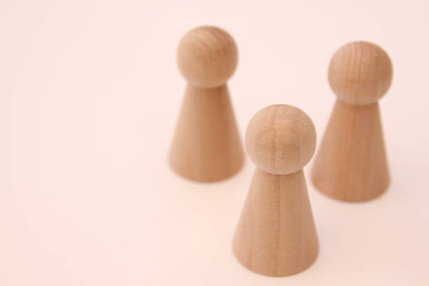istock Wooden game figures on a white background 688594448