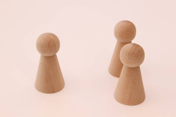 istock Wooden game figures on a white background 688594492