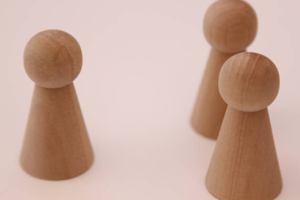 istock Wooden game figures on a white background 688594512