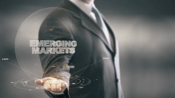 istock Emerging Markets with hologram businessman concept 688595136