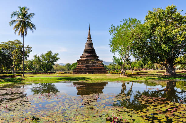 istock Reflection of a stupa Sukhotai, Thailand 688596296