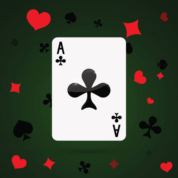 istock Ace of clubs. Playing card . 688606698