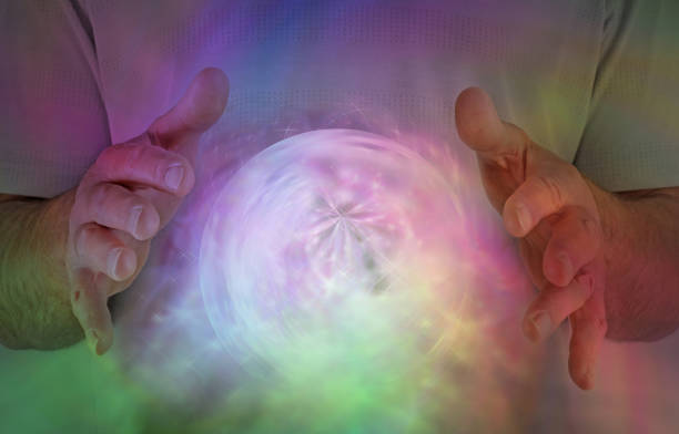 istock Supernatural paranormal metaphysical orb energy 688608996
