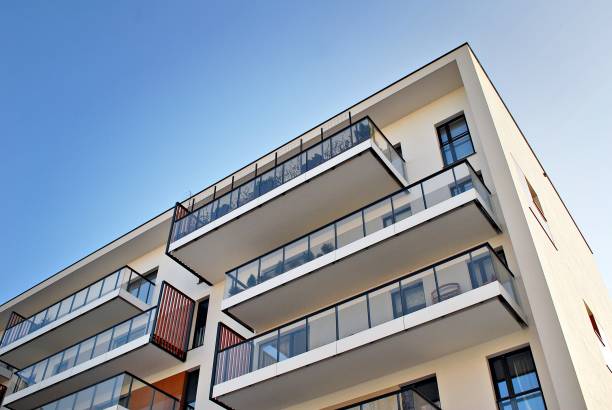 istock Modern apartment buildings exteriors 688724382