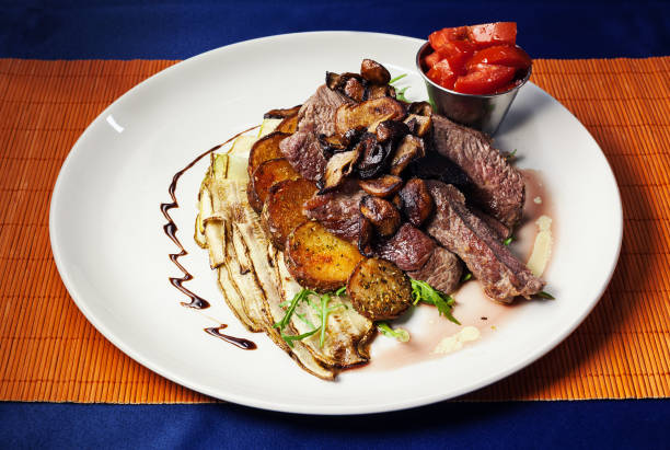 istock Grilled Meat, Mushrooms and Potatoes 688724512