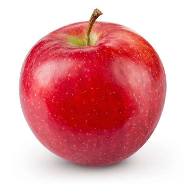 istock Red apple isolated on white background. Fresh raw organic fruit. 688724564