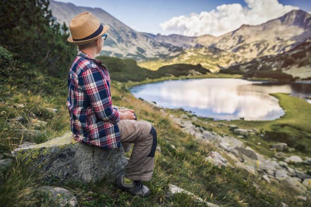 istock Hiking in mountains and enjoying a view from above 688725416