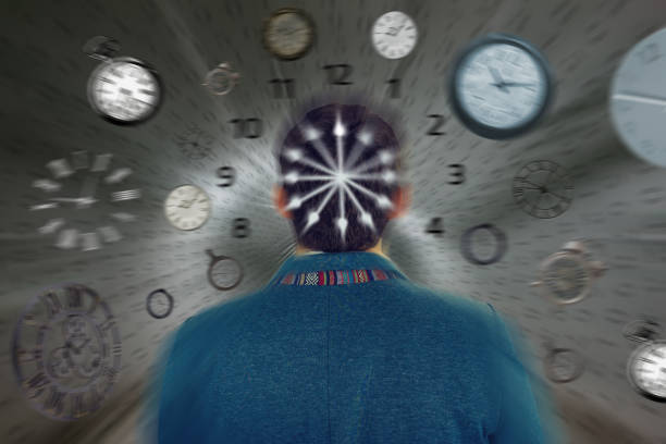 Fast speed times clock business working hours moving concept