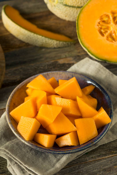 istock Raw Organic Tuscan Melon Cantaloupe 688734020