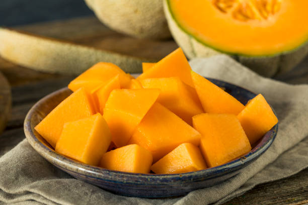 istock Raw Organic Tuscan Melon Cantaloupe 688741788